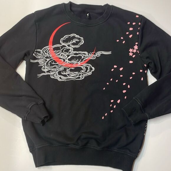 Koisea Sukajan-Style Tiger Embroidered Black Sweatshirt Unisex Sz M - Picture 2 of 8